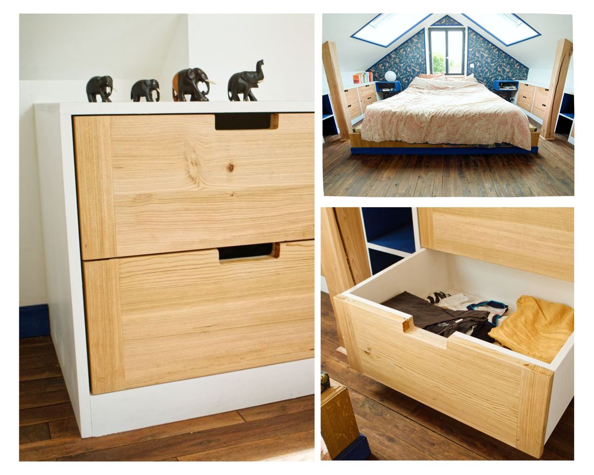 montage x3 meuble tiroir sur mesure