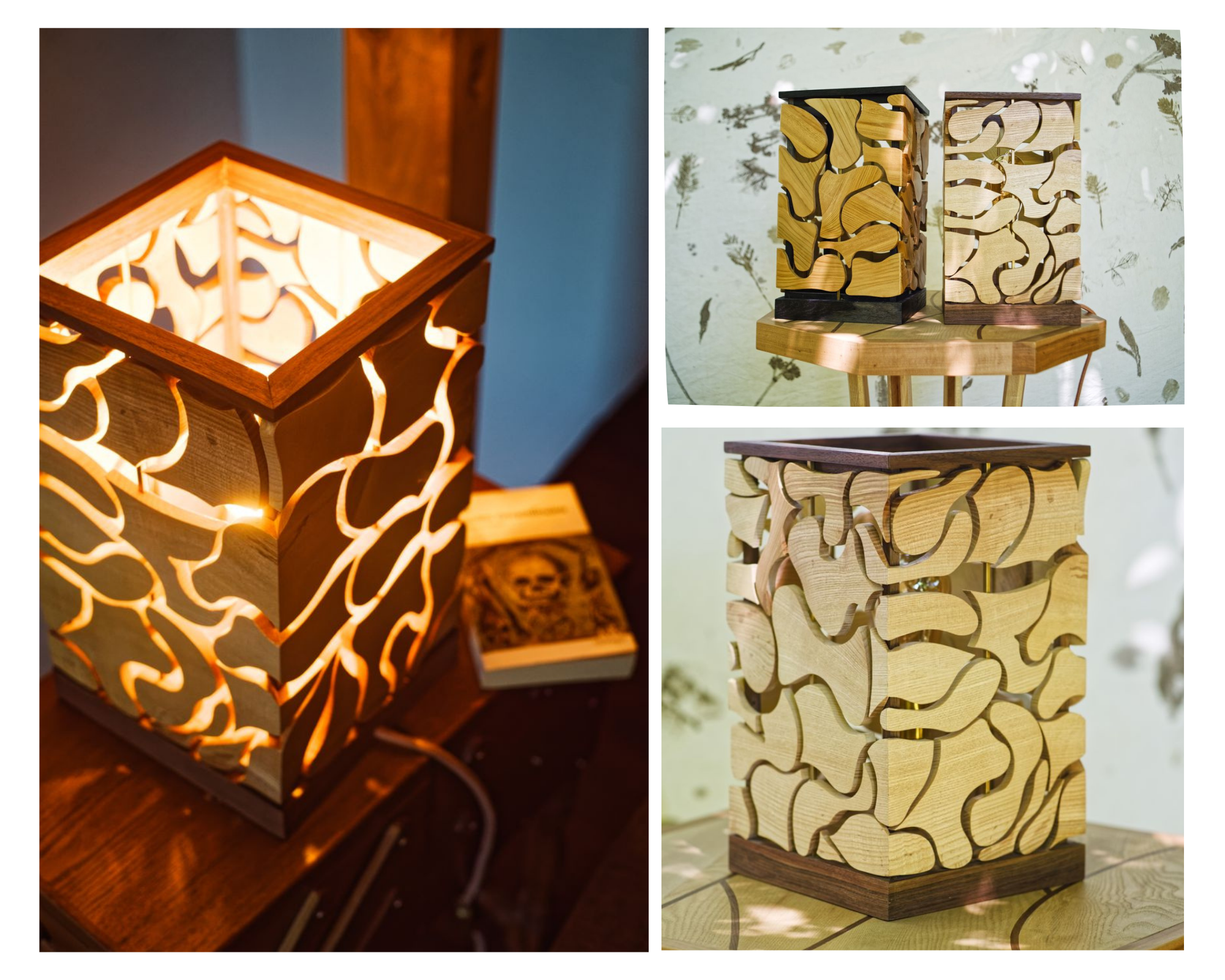 montage photo lampe geste vagabond bois